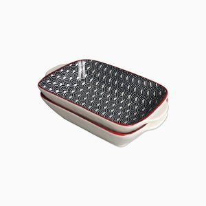 2x Ceramic Casserole Baking Dishes With Handles